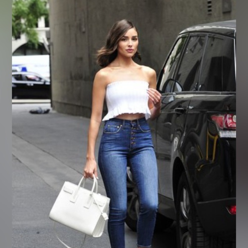 Marled by Olivia Culpo White Cropped Top